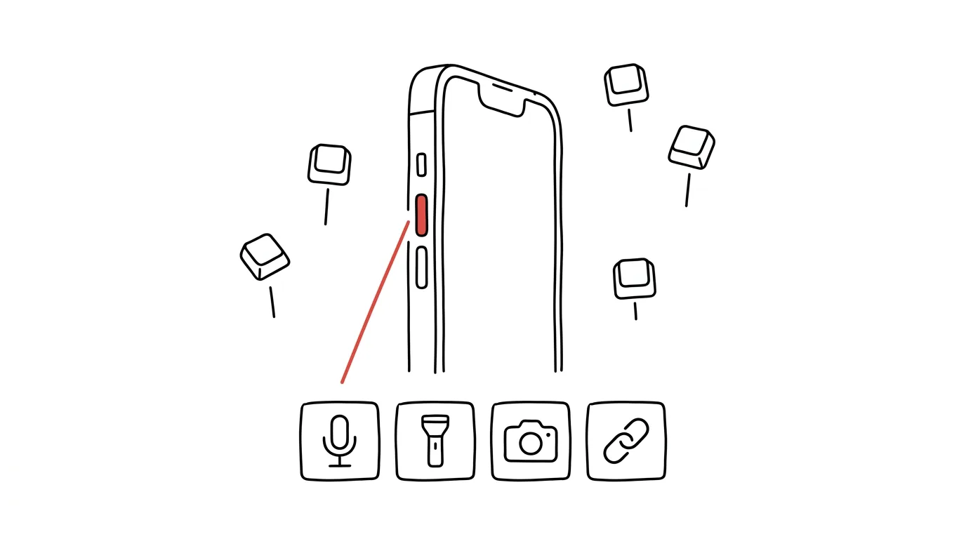 Ilustrace k článku: Akční tlačítko: fyzická zkratka na boku iPhonu