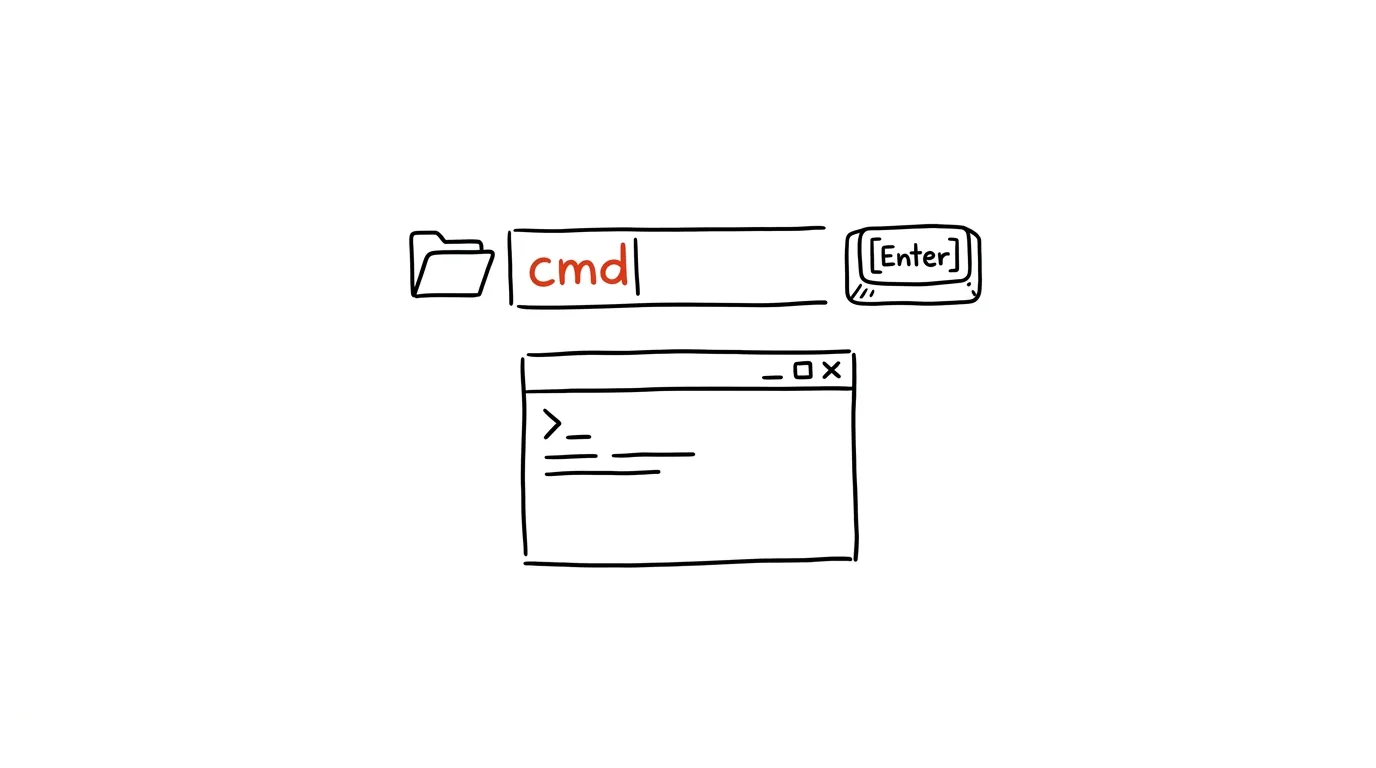 Ilustrace k článku: Napište „cmd“ do adresního řádku Průzkumníka
