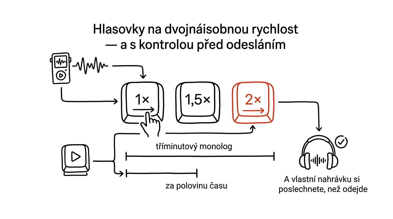 Ilustrace k článku: Hlasovky na dvojnásobnou rychlost — a s kontrolou před odesláním